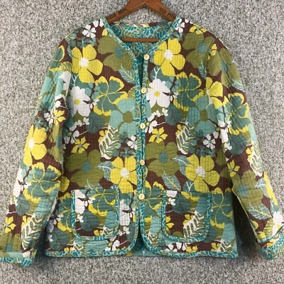 Hojas de flores reversibles medianas sin marca hechas a mano para mujer manga larga Foto 1 de 4