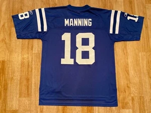Reebok NFL Peyton Manning Football Jersey Mens Sz L #18 Indianapolis Colts - Picture 1 of 4
