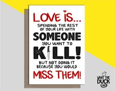 Funny & Cheeky Love You Greetings Card For Wedding Anniversary Or Valentines Day