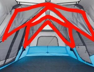 2x Core 12 person tent Dividers Dividing CURTAINS ONLY Grey