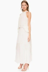 New Keepsake Women's Follow The Sun Sheer Skirt Ivory Size L - Picture 1 of 4