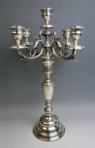 5- Lamps Silver Candle Chandelier Sticks Vienna Josef Kurzweil 1890 - Picture 1 of 7