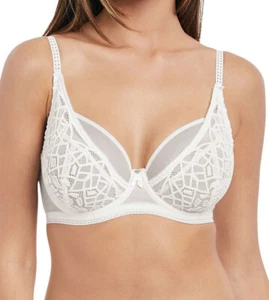 Freya Soiree Lace High Apex Bra White 28DD/60E Non Padded Balcony AA5011 - Bild 1 von 2