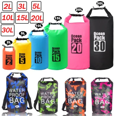 Outdoor Reise Kajak Wandern Dry Bag Roll Wasserdichte Packsack Ocean Rucksäcke A - Bild 1 von 4