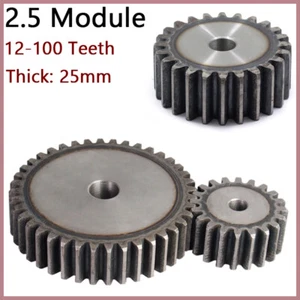 Engranaje de piñón Spur Gears 2.5 Mod engranaje de transmisión 12-100 dientes 45#engranaje plano de acero - Imagen 1 de 72
