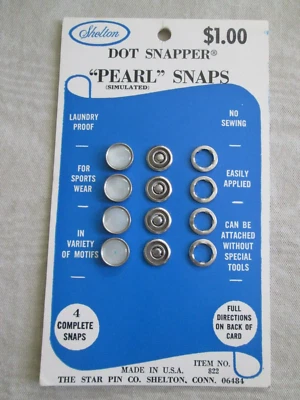 De Colección Shelton Paquete de 4 Broches de Perla PUNTO PARGO Sujetadores de Costura Repuesto EE. UU. Foto 1 de 3