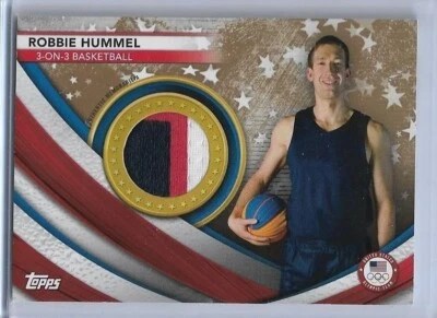 2020 TOPPS OLYMPICS ROBBIE HUMMEL MEMORABILIA GOLD RELIC CARD /25 USA 3ON3 2021 - Image 1 of 2