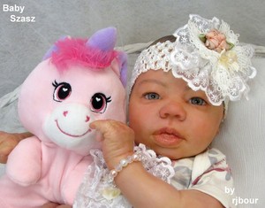rjbour Joe Bourland Biracial BABY Szasz REBORN Realborn Felicity Painted Hair