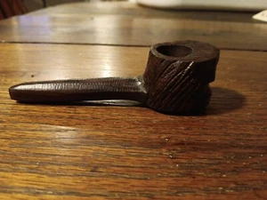 VTG CARVED WOOD FACE PIPE - Picture 1 of 6
