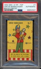 1954 D94-3 Tip-top Bread Circus #7 Circus Bandleader PSA AUTHENTIC