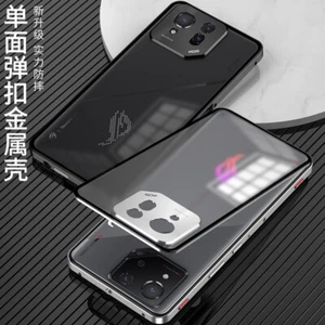 For Asus ROG Phone 8 Pro Hybrid Metal Bumper Magnetic Back Glass Cover Case - Picture 1 of 18