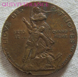 MED14020 - MEDAILLE JETON LIGUE DES PATRIOTES 1882 - Picture 1 of 2