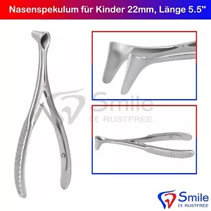 HNO Diagnostik Nasenspekulum für Kinder 22mm Länge 5.5'' Spekula Chirurgische - Bild 1 von 4