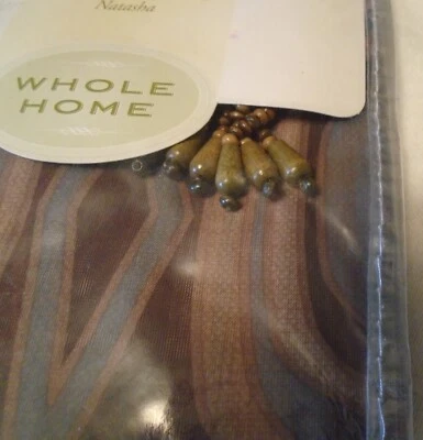 BOHO New Whole Home Natasha Geometric Sheer Beaded Ascot Valance 40"x24" - Imagem 1 de 4