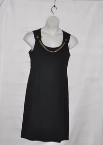 Status by Star Jones Ponte Knit Dress W/Chain Size S Black - Picture 1 of 2