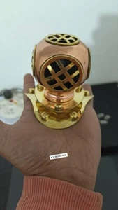 2 Stück Taucher Deko Taucher Tauch Mini Helm Vintage SCA Relica Kupfer Messing - Bild 1 von 11