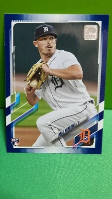 2021 Topps Series 1 Beau Burrows Rookie Card #123 Walmart Blue Border Variation - Image 1 of 2