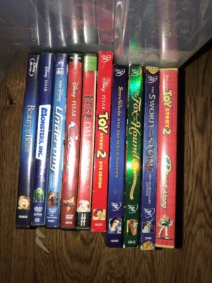 Lot of 10 Disney DVDS Toy Story 2+snow White Sword Stone 101 Dalmatians Beauty - Image 1 of 4
