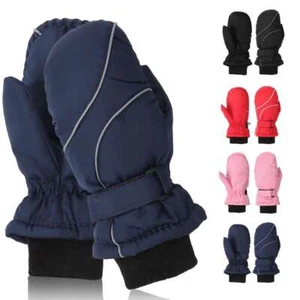 Waterproof Outdoor Kids Winter Gloves Boys Girls Warm Snow Children Ski Mittens - Picture 1 of 14