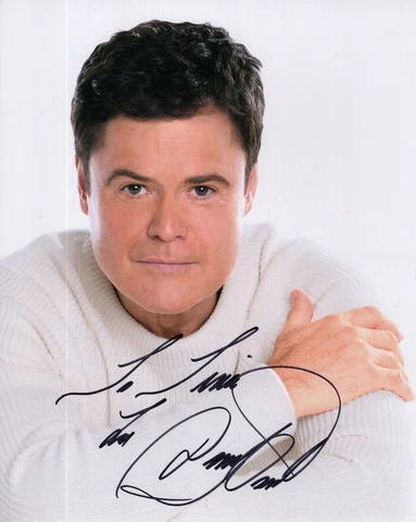 DONNY OSMOND AUTOGRAPHED 8x10 COLOR PHOTO+COA          HANDSOME POSE     TO TINA Cover