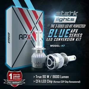 Stark 90W 9600LM LED 8000K New Blue Chip Bulbs Headlight Conversion Kit - H7 - Picture 1 of 9