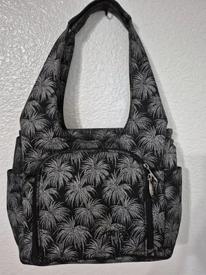 Bolso de Mano Ameribag Zena/Palmeras Negras/Plateadas Nuevo sin Etiquetas Foto 1 de 4