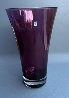 Glas Vase  Gral-Glas Glashütte  60er  Mid century  Design  Sommerso Lila 22,5 cm - Bild 1 von 4