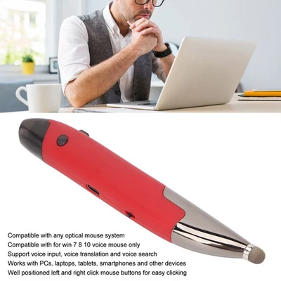 (Red)2.4GHz USB Wireless Optical Pocket Pen Mouse Adjustable 800/1000/1200/1600 - Image 1 of 4