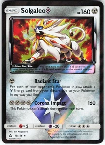 Solgaleo Prismenstern 89/156 Pokemon SM - Ultra Prisma Holo Prisma Rare MP - Bild 1 von 2