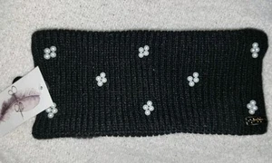 Jessica Simpson Knit Sweater Pearl Embellished Headband Fleece Lined NWT - Picture 1 of 10