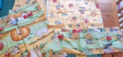 Patches & Rhymes by J. Wecker Frisch SSI Yellow & Green  Fabric Mother Goose - Image 1 of 4