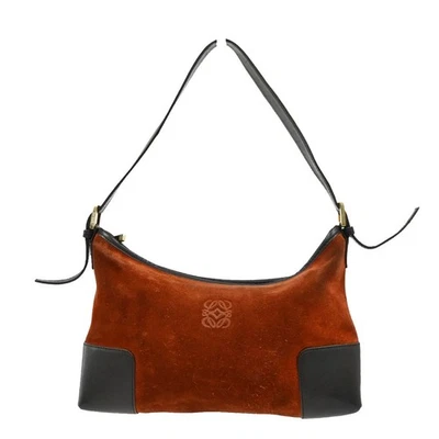 Bolso de Hombro LOEWE Anagrama Logo Gamuza Cuero Rojo GHW España 69DA152 Foto 1 de 4