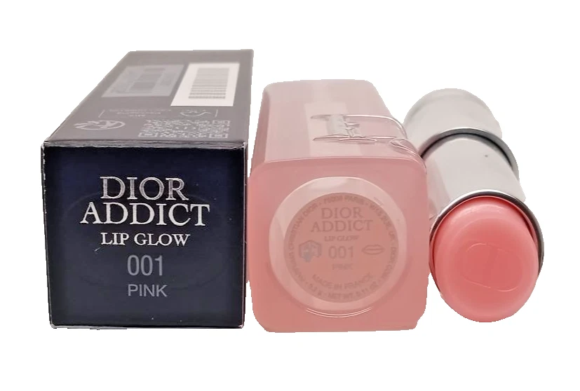 DIOR ADDICT LIP GLOW BALM 001  PINK -  BRAND NEW IN BOX FRASH -FULL 3.5G/0.11OZ - Image 1 of 4
