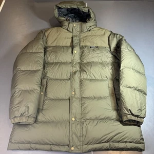 LL Bean Mountain Classic Down Parka Jacket Olive Green XL  Hooded Downtek Puffer - Picture 1 of 14