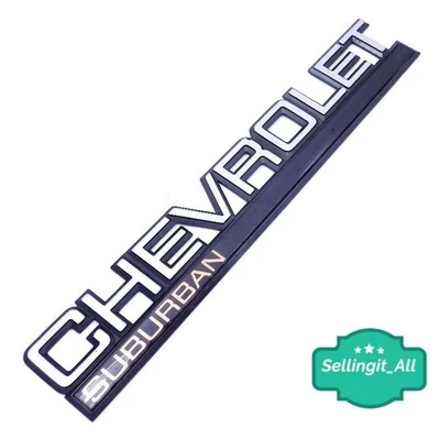 95-99 Chevrolet Suburban Back Door Tailgate Emblem Badge Nameplate 15610518 Rear - Image 1 of 2