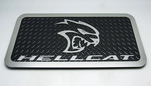 Display Plate Black Diamond Style fits 2015-2023 Dodge Challenger SRT Hellcat - Picture 1 of 3