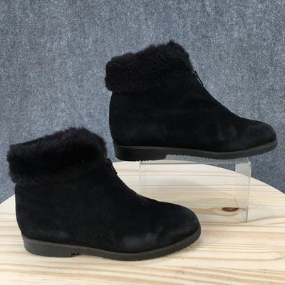 Botas Eileen Fisher Mujer 11 M Drift Botín Cremallera Forradas de Piel Negras Informales Foto 1 de 4