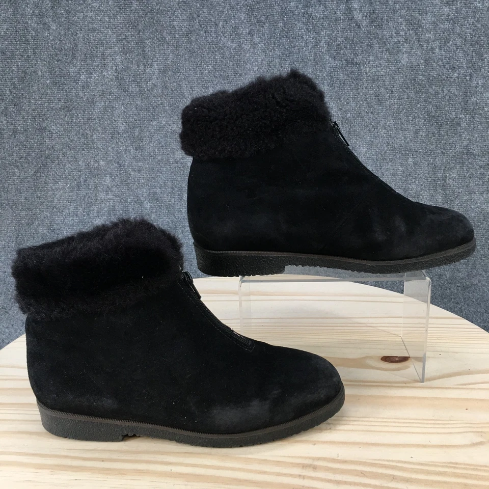 Botas Eileen Fisher Mujer 11 M Drift Botín Cremallera Forradas de Piel Negras Informales Foto 1 de 4