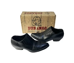 Vintage Durango Damengröße 10M Westernstiefelette schwarz Leder mit Karton - Bild 1 von 13