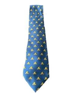 Corbata para hombre Vineyard Vines usada azul dorado 100 % seda - Imagen 1 de 7