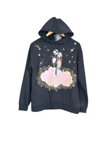 Disney Tim Burton’s The Nightmare Before Christmas Jack & Sally Hoodie 12-13 NWT - Picture 1 of 18