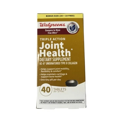 Walgreens Triple Action Joint Health Dietary Supplement 40 Tabs Exp 05/26 - Image 1 of 4