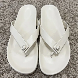 J. Sandali donna Crew Pacific in pelle con perizoma slip on avorio taglia 7,5 - Foto 1 di 10