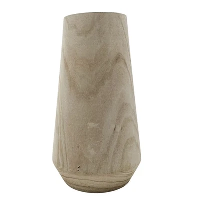 Echtholz Blumenvase  ca. 38 cm Deko Dekoration Vase Trockenblumen Tischdeko   - Bild 1 von 3