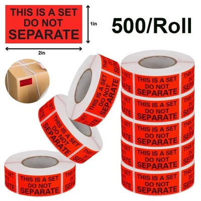 500/Rotolo 1" x 2" Questo è un Set Non Separare Adesivi Etichette Avvertenza Adesive - Immagine 1 di 4