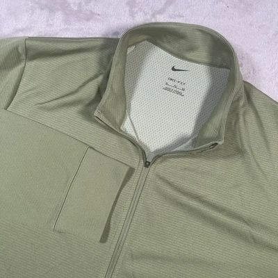 Jaqueta de golfe Nike Dri-FIT UV Victory feminina com zíper completo GG verde oliva caminhada - Imagem 1 de 4