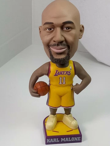 Collectible Los Angeles Lakers Karl Malone # 11 Bobblehead. 7” Tall Cover