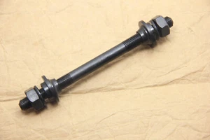 Eje delantero bicicleta 10mm X 140mm 26tpi eje delantero acero negro - Imagen 1 de 3