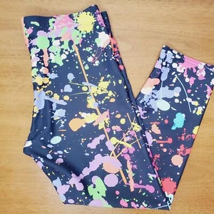 Fierce Pulse Cropped Leggings bunte Farbspritzer Konfetti Yoga Damen Gr. M - Bild 1 von 10