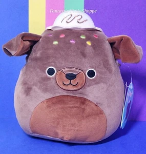 Squishmallows Rico el Helado de Chocolate Helado Labrador Cachorro Perro 8" Nuevo con Etiquetas - Imagen 1 de 2